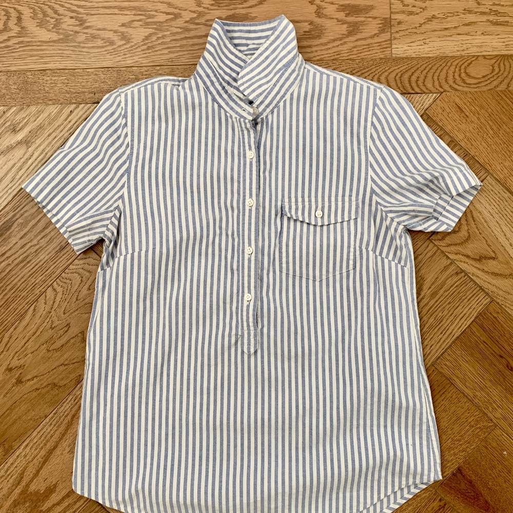 J. Crew Stripped Collared Pullover Small - image 8